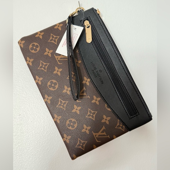 Source Unknown Handbags - 🤎🖤L V Monogram Brown and Black Clutch Bag BNWT